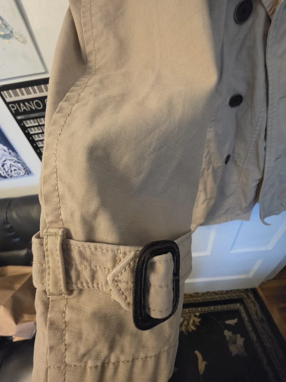Banana Republic Tan Double-Breasted Trench Coat